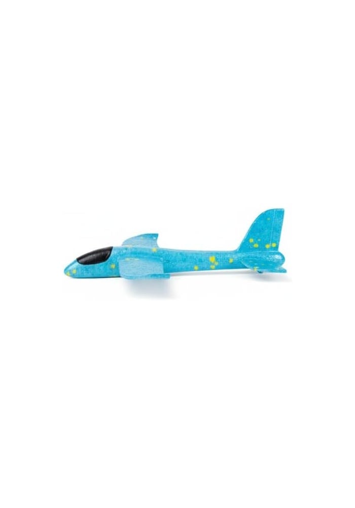 DAISO Small Assemble Type Glider - Blue Mini DIY Foam Plane for Kids - Image 4